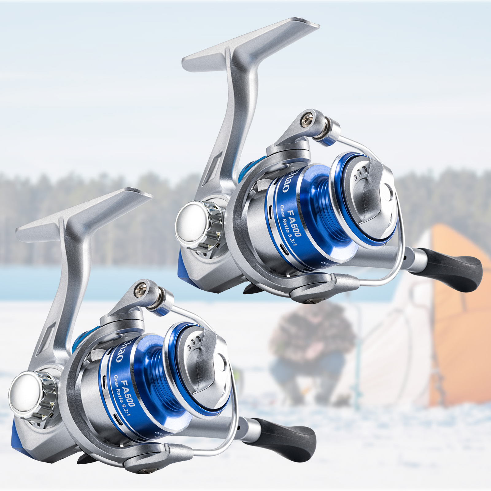 Ice Fishing Line - Goture Nieuwe Ijsvismolens Winteroverbrengingsverhouding 5.2:1 Draagbare