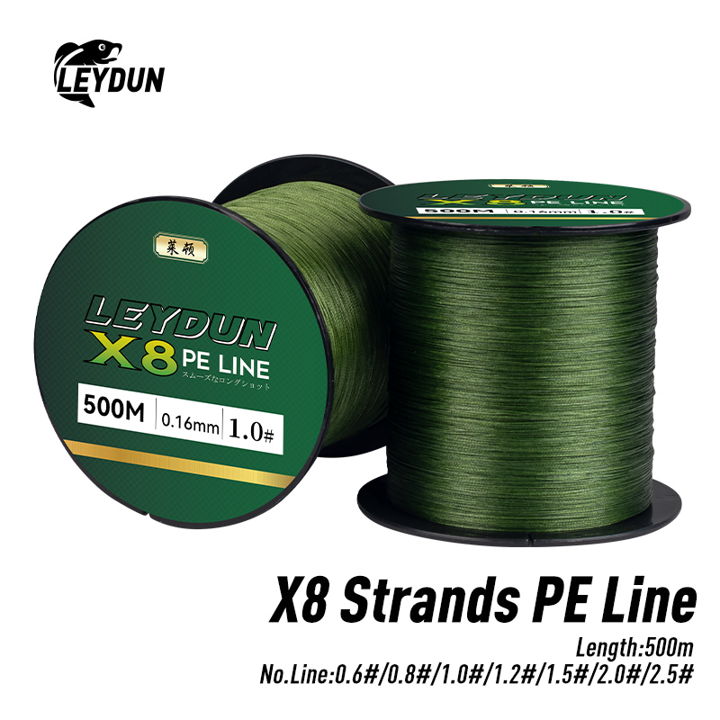 Ice Fishing Line - LEYDUN 500m Micro Nieuwe Vislijnen 8-strengs